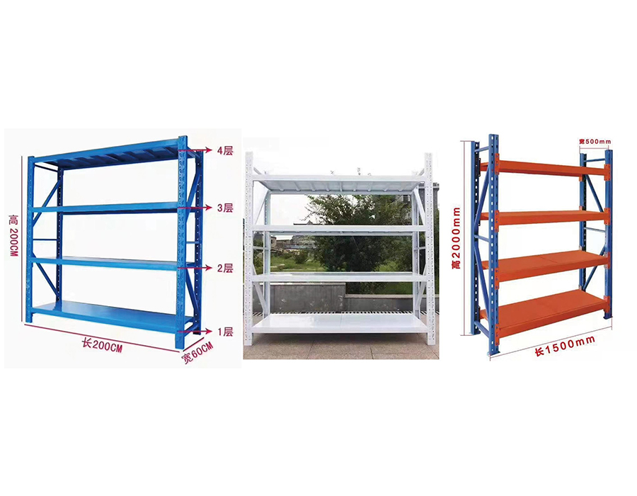 Keskitehoiset pultittomat hyllyt (500-800 kg/kerros)